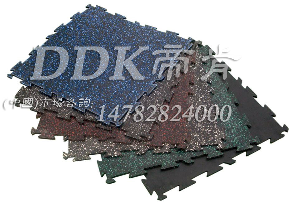 【健身房減震地膠】多色組合型健身房減震地膠樣板圖片,帝肯(DDK)_S3020_P500（Niki|耐柯）效果圖，健身房地膠