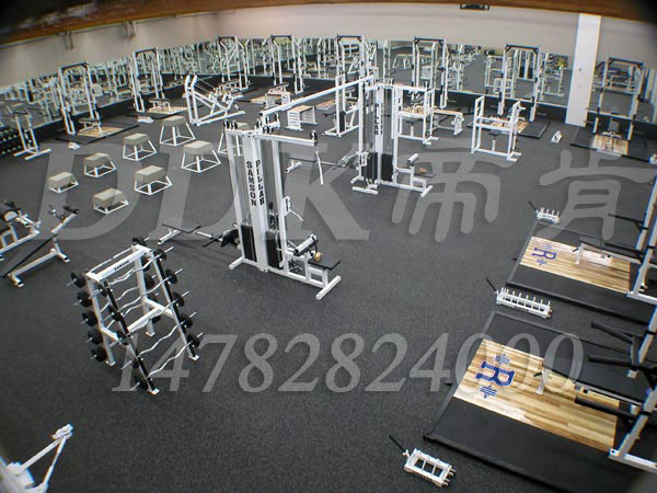 健身房適合鋪什么材質(zhì)的地板？樣板圖片,帝肯(DDK)_S3020_P500（Niki|耐柯）效果圖，健身房地板,健身房橡膠地板